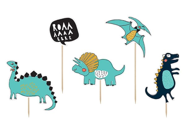 DINOSAURS kagetopper 5 stk. topper