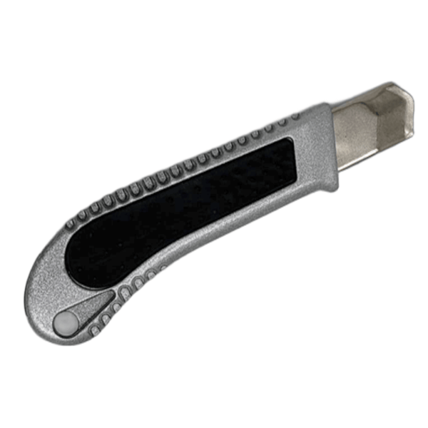 Utdragbar metallkniv 18mm silvergobeläng