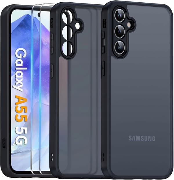 MATSORT ARMOR-ETUI TIL SAMSUNG A55 5G + 2x GLAS