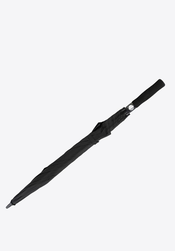Wittchen herrparaply med halvautomatiskt skydd, svart polyester