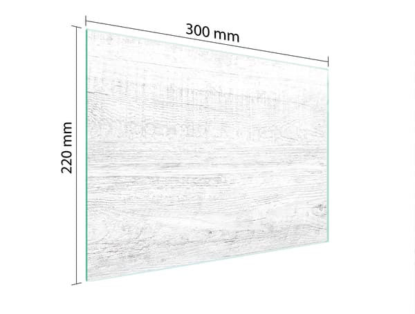 SKÄRBRÄDA I GLAS 30x22 TRÄ