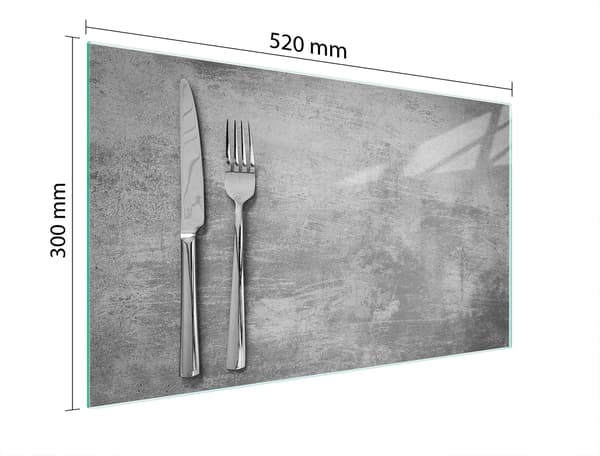 SKÄRBRÄDA I GLAS 52x30 BESTICK