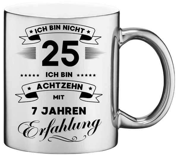 Rolig mugg, present till en 25-årsdag