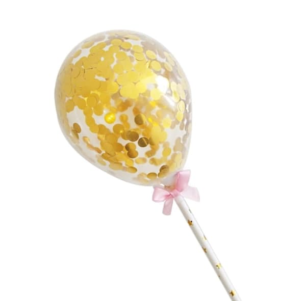 GULD konfetti ballon kagetopper