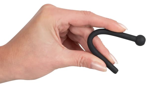 Penisprop Sort Urethral Dilatator med Kugle