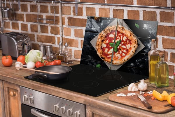 Glasbeskyttelsesplade 75x52 Pizza