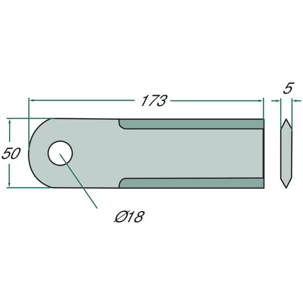 Halmhackkniv 173x50 25 st John JD Z42176