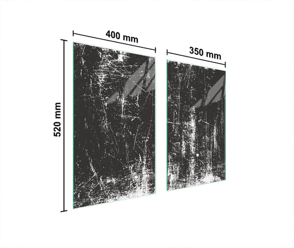 GLASBESKYTTELSESPLADE TIL KOMFUR 75x52 GRÅ