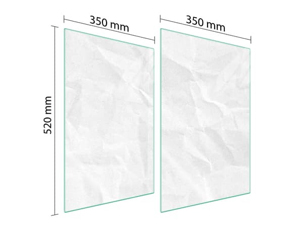 GLASSKYDDSPLÅT FÖR KÖK 2x35x52 VIT