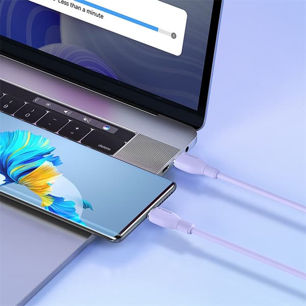 Pudding USB-C 100W 2m-kabel – Lila