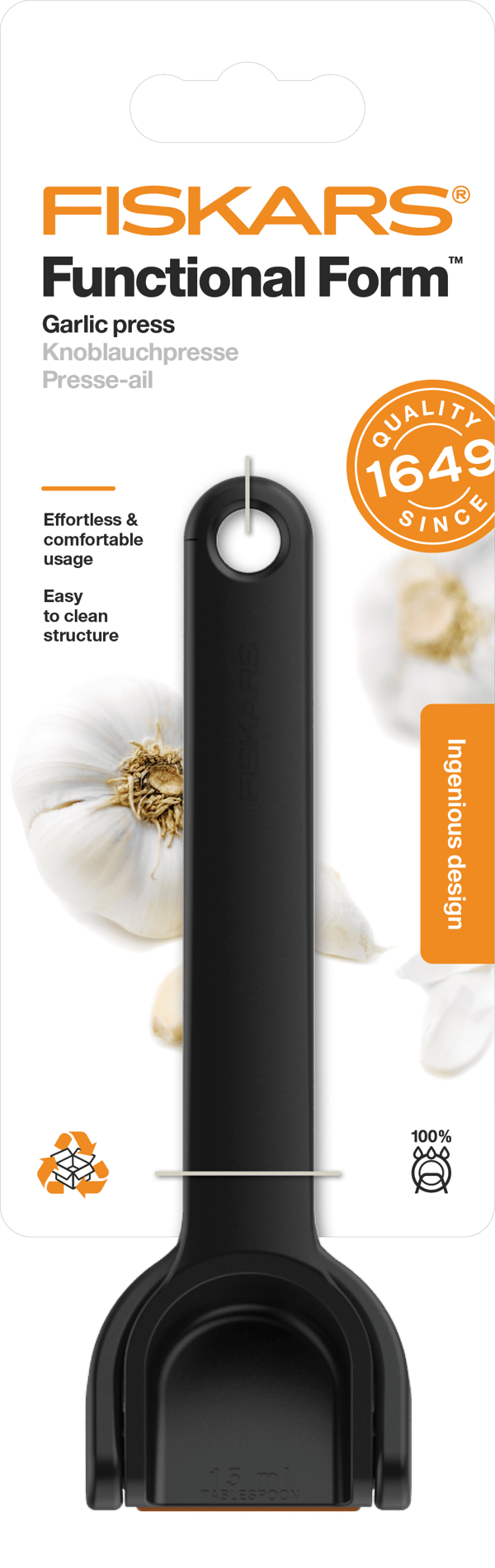 FISKARS FUNCTIONAL FORM Hvidløgspresser - Hakkerpresser