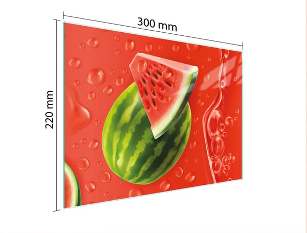GLAS SKÄRBRÄDA 30x22 VATTENMELON