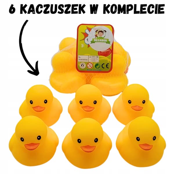 MEGADIDI sæt med 6 badeænder GUMMIÆNDER sæt med seks ÆNDER