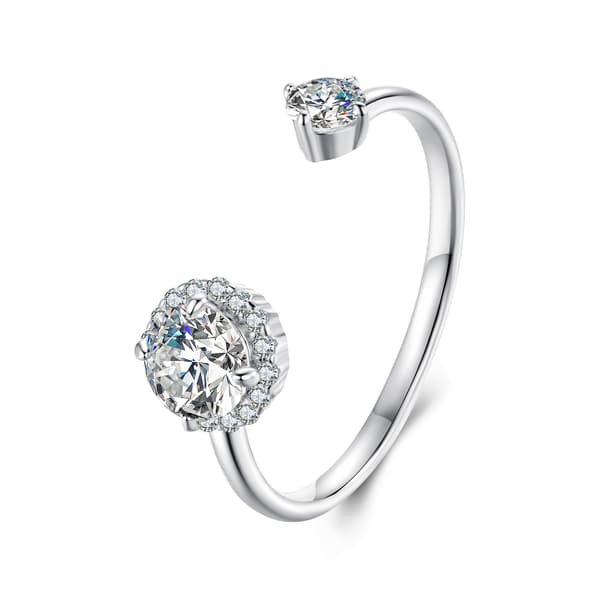 Silverring Damring Moissanit Silver 925 Trusky