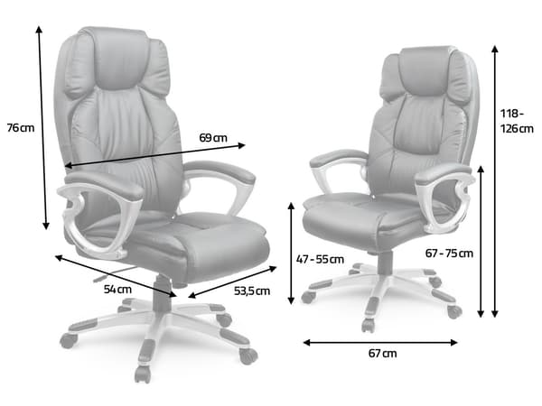 Sofotel EG-227 kontorstol i brun læder