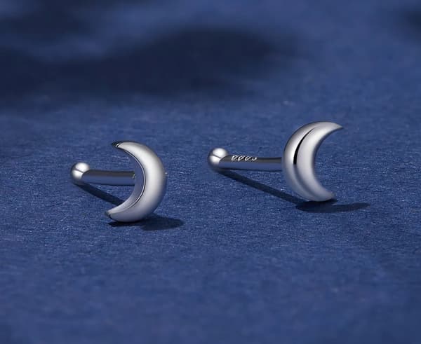 Pendientes de plata Pendientes de luna Pendientes de plata 925