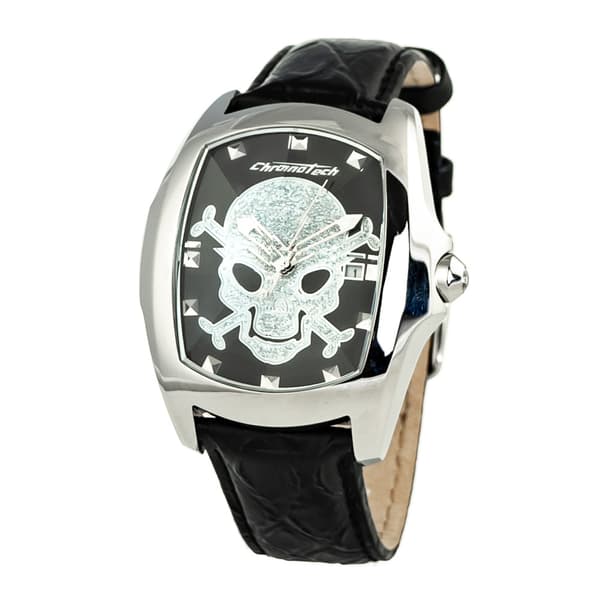 CHRONOTECH CT7896M-102 ur. Quartz, sort. Herreur.