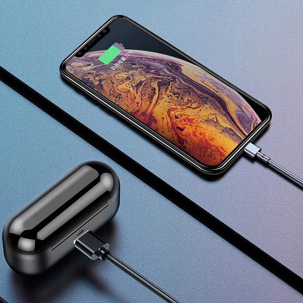 Trådløs powerbank Bluetooth 5.0 øretelefoner