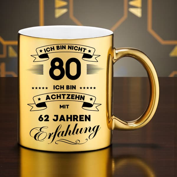 Rolig mugg, present till en 80-årsdag
