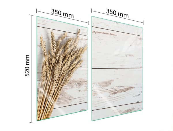GLASSKYDDSPLÅT FÖR KÖK 2x35x52 TRÄ
