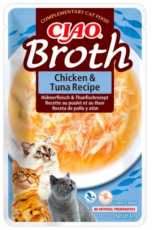 INABA CIAO Våtfoder för Katter Kycklingbuljong 24x40g