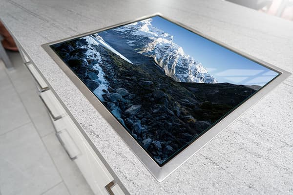 GLASBESKYTTELSESPLADE TIL KOMFUR 70x52 TOP