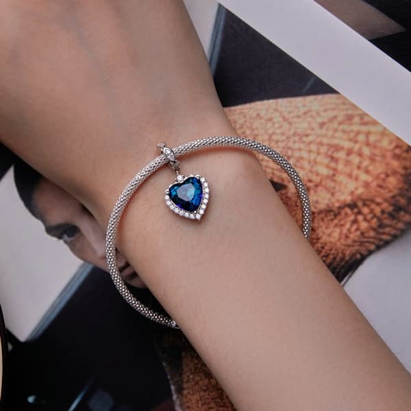 Charm Pandora Corazón del Océano Plata 925