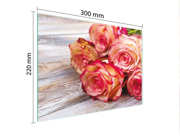 GLASSKÆREBRÆT 30x22 ROSA