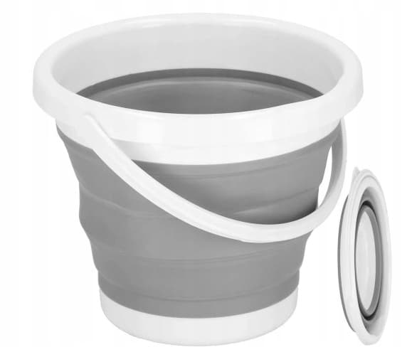 Vikbar silikonhink 5L universell med handtag