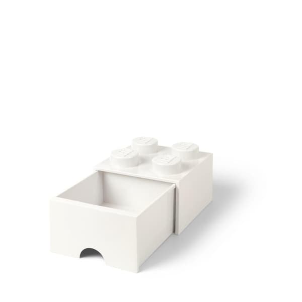 LEGO(R) æske med skuffe, klods, fire, hvid
