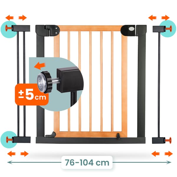 Svart Nukido 718200 säkerhetsgrind