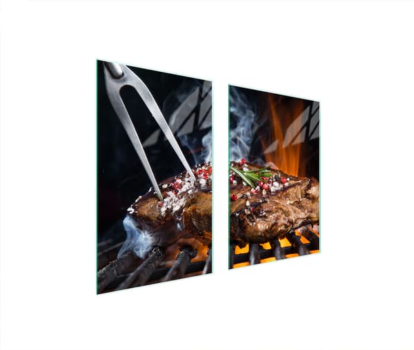 GLASBESKYTTELSESPLADE TIL KØKKENGRILL 65x52