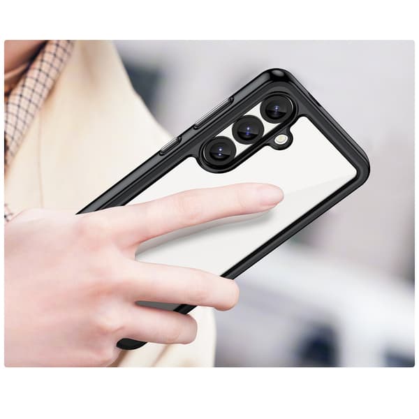 Silikone cover med gelramme til Samsung Galaxy S25 Outer Space cover - sort