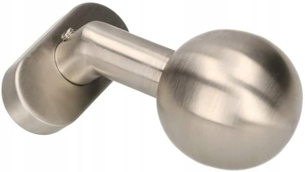 Fast INOX-knop, oval, bøjet