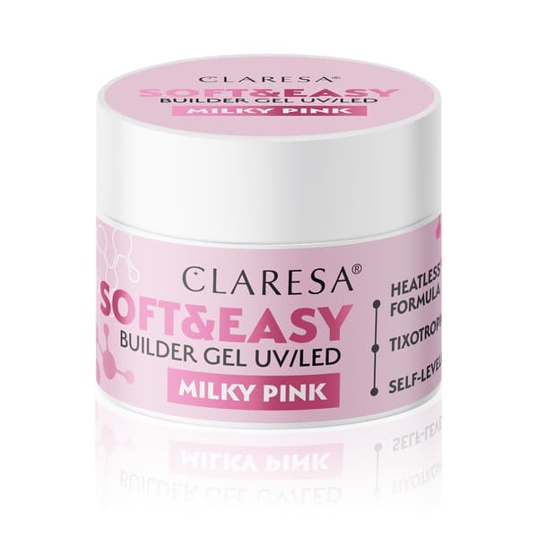 CLARESA Soft&Easy Builder Neglegel - Mælkehvid 45g