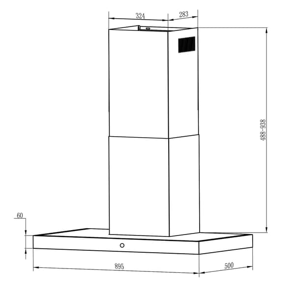 Berdsen BT-218 Sort 90 cm Emhætte