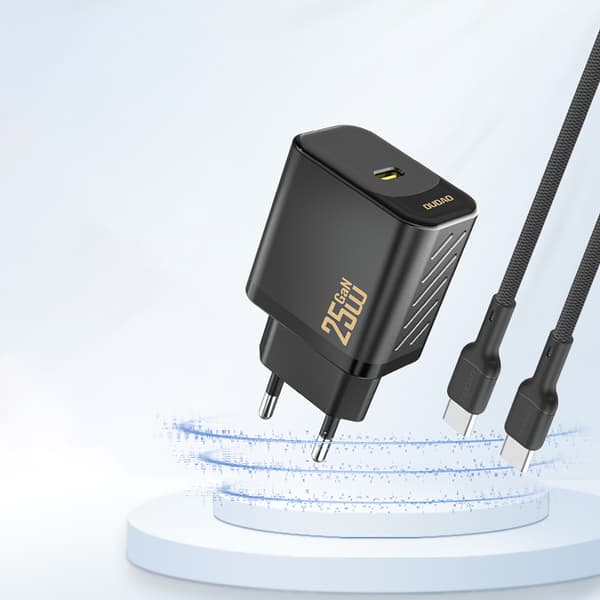 25W GaN USB-C vægoplader - Sort