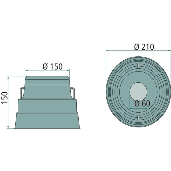 Plastdæksel til PTO-led, gul, diameter 210x150x60mm