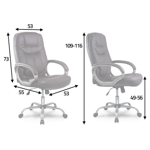 Sofotel 355 kontorsstol i svart läder