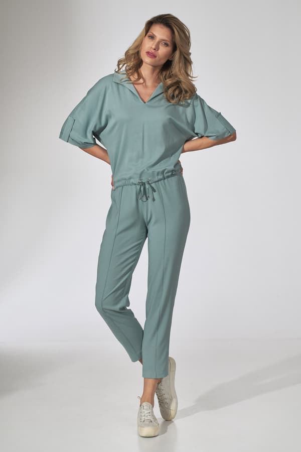Kimono med krave mintgrøn størrelse S/M