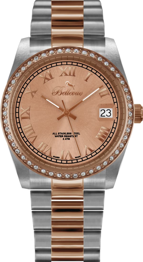 BELLEVUE I23 ur. Quartz, farve ROSA. Dameur.