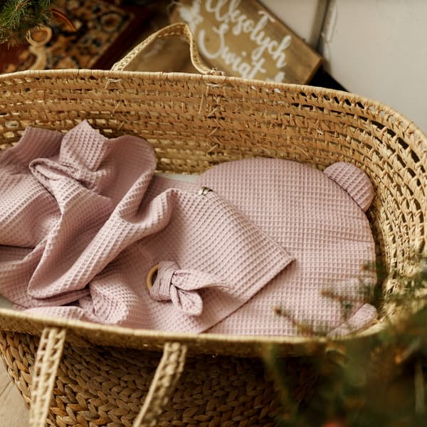 Vaffeltæppe 75x100 | Støvet pink