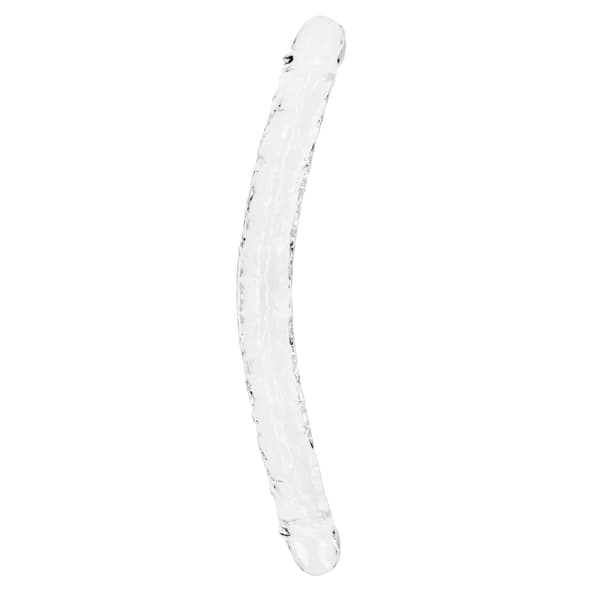 Dubbeldildo Realistisk Dubbeldong 45 cm Transparent