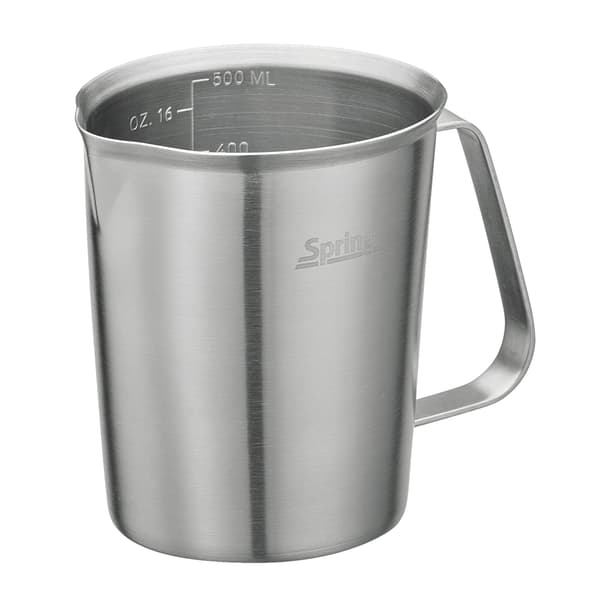 Spring Tools mätkanna, rostfritt stål, 0,5 l, diameter 9 x 10,5 cm