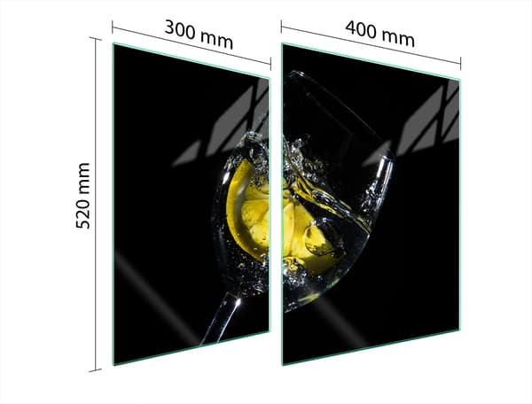GLASBESKYTTELSESPLADE TIL KOMFUR 70x52 VIN