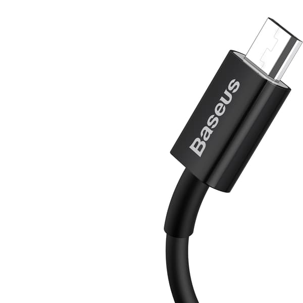 Superior USB-A - mikro-USB 2A 2m kabel - svart