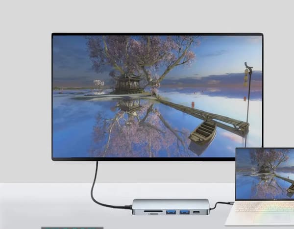 HUB USB-C Adapter HDMI 4K USB 3.0 SD FT PD Strømlevering 60W