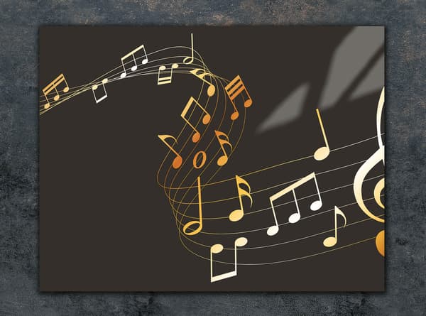 GLAS SKÆREBRÆT 30x22 MUSIK