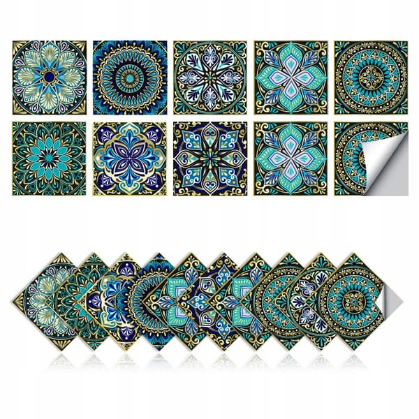 Selvklæbende PVC-patchwork-paneler, sæt med 10 tapeter 20x20 cm ZM-06-013