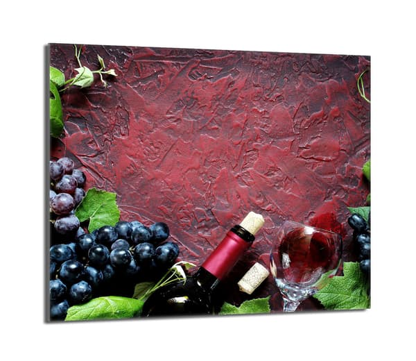 Glasskydd för spishäll 60x52 Vin